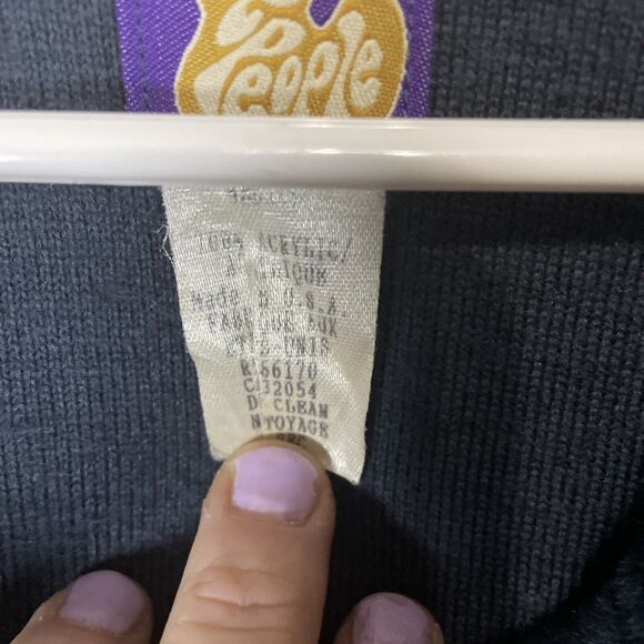 Vintage RARE Free People Faux Fur Teddy Coat Jacket USA MADE See Measurements - Picture 4 of 8